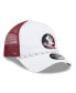 Фото #3 товара Men's White/Garnet Florida State Seminoles Court Sport Foam A-Frame 9FORTY Adjustable Trucker Hat