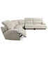 Фото #12 товара Sebaston 5-Pc. Fabric Sectional with 3 Power Motion Recliners, Created for Macy's