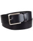 Фото #2 товара Men's Heavy Brass Buckle Leather Belt