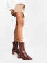 Фото #5 товара Monki heeled ankle boot in chocolate