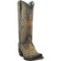 Фото #3 товара Corral Boots Two Toned TooledInlay Snip Toe Cowboy Womens Grey Casual Boots C3