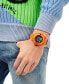 ფოტო #5 პროდუქტის Unisex The Skull Scuba Duba Orange Silicone Strap Watch 44mm