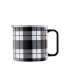 Stackable Plaid Insulated Coffee Mugs, Set of 2