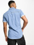 Фото #5 товара ASOS DESIGN skinny denim shirt in light washed blue