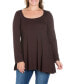 ფოტო #6 პროდუქტის Women's Plus Size Poised Swing Tunic Top