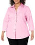 Фото #1 товара Топ Foxcroft NonIron ThreeQuarter Chambray Pink 24W