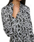 Women's Belted Geo-Print Shirtdress