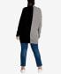 ფოტო #7 პროდუქტის Plus Size Sienna Splice Cardigan Sweater
