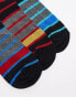 Farah 3 pack dress socks in multi stripes