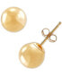 ფოტო #4 პროდუქტის 2-Pc. Set Cubic Zirconia Princess and Polished Round Stud Earrings in 10k Gold