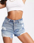 Hollister ripped short in light wash Leicht zerschlissen, 7 - W27 - фото #3