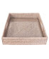 Фото #6 товара Square Serving Ottoman Tray with Glass Insert