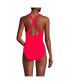 Фото #3 товара Women's Chlorine Resistant X-Back High Leg Soft Cup Tugless Sporty One Piece Swimsuit