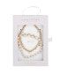 ფოტო #5 პროდუქტის White Quartz and Freshwater Pearl Bride Stone and Beaded Stretch Bracelet Set