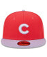 Фото #3 товара Men's Red, Lavender Chicago Cubs Spring Color Two-Tone 59FIFTY Fitted Hat