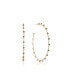 ფოტო #1 პროდუქტის Simple Spark Crystal 18K Gold Plated Hoops