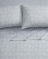 Фото #2 товара Home Snowflake 100% Cotton Flannel 4-Pc. Sheet Set, Queen