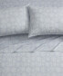 Фото #2 товара Home Snowflake 100% Cotton Flannel 4-Pc. Sheet Set, King