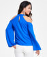 ფოტო #5 პროდუქტის Women's Long-Sleeve Halter-Neck Blouse, Created for Macy's