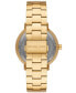 ფოტო #3 პროდუქტის Men's Blake Three-Hand Date Gold-Tone Stainless Steel Watch 42mm