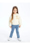 Фото #2 товара Bisiklet Yaka Çiçekli Kız Bebek Sweatshirt