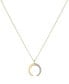 14k Gold Plated Cubic Zirconia Crescent Moon Pendant Necklace
