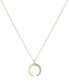 ფოტო #1 პროდუქტის 14k Gold Plated Cubic Zirconia Crescent Moon Pendant Necklace