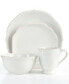 Фото #6 товара Dinnerware, French Perle Bead White 4-Piece Place Setting