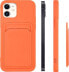 Фото #5 товара Hurtel Card Case silikonowe etui portfel z kieszonką na kartę dokumenty do iPhone 11 Pro Max czerwony