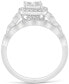 Фото #4 товара Diamond Princess Quad Cluster Bridal Set (5/8 ct. t.w.) in 14k White Gold