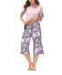 ფოტო #5 პროდუქტის Combo Tee with the Capri Set