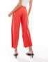 Фото #4 товара ASOS DESIGN Petite tailored culotte with linen in red