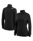 ფოტო #1 პროდუქტის Women's Black New Orleans Saints Long Sleeve Tri-Blend Turtleneck T-shirt