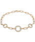 ფოტო #1 პროდუქტის Diamond Circles Paperclip Link Bracelet (1/2 ct. t.w.) in 14k Gold, Created for Macy's