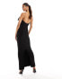 Vesper cami bow detail maxi dress in black