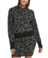 ფოტო #1 პროდუქტის Women's Hooded Animal-Print Pullover Sweater