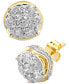 ფოტო #4 პროდუქტის Diamond Round Halo Stud Earrings (2 ct. t.w.) in 10k Gold