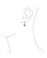 Фото #2 товара Bridal Anniversary Wedding Romantic 4CT AAA CZ Halo Heart Shaped Cubic Zirconia Dangle Lever back Earrings Girlfriend Invisible Cut Rhodium Plated