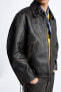 Фото #6 товара Кожаная куртка в винтажном стиле ZARA