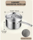 Фото #2 товара Saucepan with Lid 18/10 Stainless Steel, 3-Quart Professional Sauce pot Mini Milk Pan, Oven Safe 500 , Compatible with All Stovetops, Silver