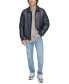 Фото #7 товара Men's Faux-Leather Bomber Jacket