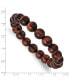 10mm Red Tiger's Eye Agate Beaded Stretch Bracelet