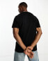 Фото #4 товара Selected Homme oversized t-shirt with mini chest logo in black