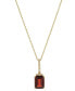 Фото #1 товара Macy's garnet (1-7/8 ct. t.w.) & Diamond Accent 18" Pendant Necklace in 14k Gold