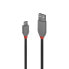 Фото #8 товара Lindy 1m USB 2.0 Type A to Micro-B Cable - Anthra Line - 1 m - USB A - Micro-USB B - USB 2.0 - 480 Mbit/s - Black - Grey