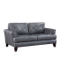 White Label Emilio 71" Leather Love Seat - фото #1