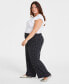 Фото #2 товара Trendy Plus Size Printed Wide-Leg Pants, Created for Macy's