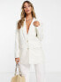 Фото #1 товара Vila linen touch oversized blazer in cream