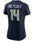 Women's DK Metcalf College Navy Seattle Seahawks Name Number T-shirt