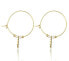 Gold-plated hoop earrings with pearls Ruth EWE23064G